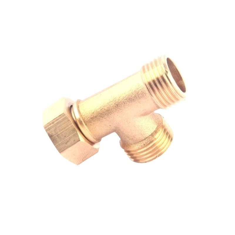 Raccordo a T in ottone da 6 pezzi da 1/2 pollice for tubo dell'acqua da giardino Raccordo a T con filettatura in ottone
