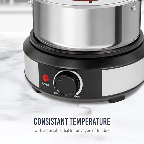 image for Nostalgia 8-Cup Electric Fondue Pot Set for Cheese & Chocolate - 8 Col