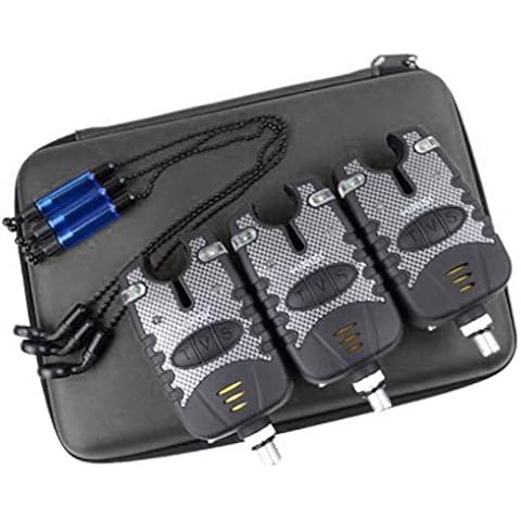 KOET Fishing Bite Alarm w/Swingers Set, Anti Impact Carp Coarse Fishing Bite Alarm Sensitive Wireless Fishing Tackle w/LED Indicator for Sea Pole Long Throw Rock Fishing Cover
