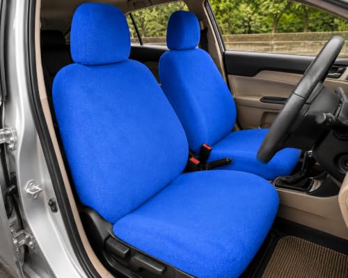 Image of JK Curtains Universal Fit Car Seat Cover Towel for 5 Seater Cars | Soft Plush Fabric Front & Rear Seat Covers with Headrest Covers | Full Seat Coverage | Washable & Reusable | Car Seat Protector