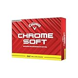 キャロウェイ(Callaway) ゴルフボール CHROME SOFT 24 360 YLW STRIPE 3ピース構造 360°イエローストライプ・ホワイト