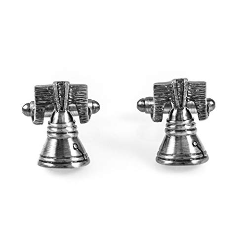 MRCUFF 4th of July Liberty Bell Pair Cufflinks in a Presentation Gift Box & Polishing Cloth