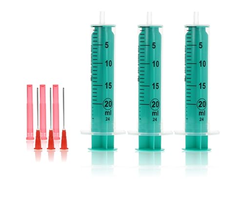 VINEST 24-teiliges Spritzen-Set – 1–20 Ml Mit Stumpfen Nadeln 14–20 G, Für Labor, Pflanzen Und Tiernahrung