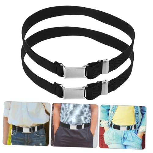 2pcs Boys Girls Elastic Belts Adjustable Waistband Pants Decorative Stretchy Belt3