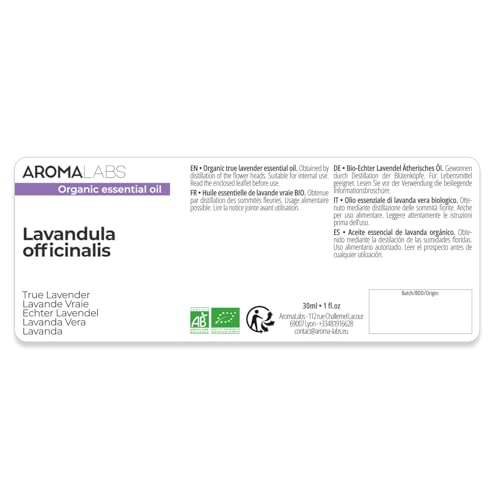 Miniatura 2 de Lavanda Verdadera Bio Lavandula Officinalis - 30 Ml - Aceite Esencial Quimiotipado Y Certificado Ab - Relajación Descanso - Aroma Labs