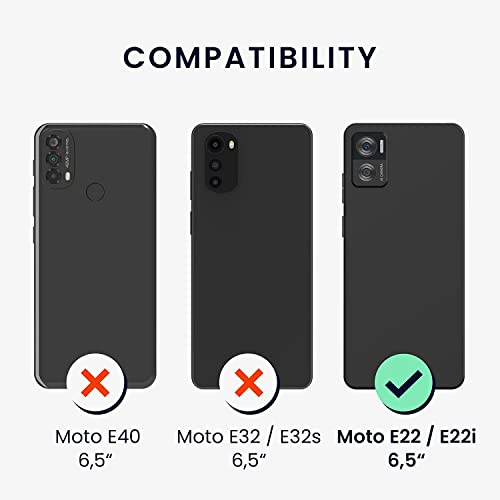 PIXFAB For Motorola E22 / E22i Leather Phone Case, Magnetic Closure Full Protection Book Folio Design - Image 3