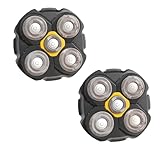 Replacement Heads Compatible with Microtouch Titanium Electric Head Shaver, Titanium Razor Replacement Blades for Micro Touch Head Shaver, Hypoallergenic Hair Clippers Blades for Bald Men - 2 Pack