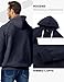 JMIERR Mens Hoodies Weighted Early Fall Fashion Casual V-gusset Neckline Sweatshirts Regular Fit Drawstring Pullover Shrits, US40(M), A Navy Blue
