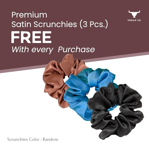 Image of Satin Hair Bonnet for Sleeping and Multi-Use with 3 Scrunchies and 1 Scalp Massager Brush | Anti-Hair-Breakage (Rose Taupe)
