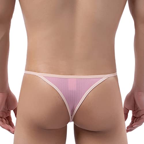 Faringoto String latéral détachable pour homme - Pantalon de bikini gay - Confortable et sexy, rose, S Cover