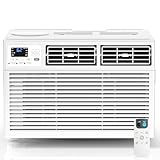 ZAFRO 8,000 BTU Window Air Conditioner Cools Up to 350 Sq.Ft.,Window AC Units with 7 Modes&4 Speeds,Quiet Operation,Energy Saving with Remote,Easy Installation for Bedroom,Small Rooms,White[2026New]