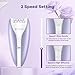 Silent Epilator for Women, 2-Speed Facial & Body Hair Remover, Smooth Glide Technology, for Face, Legs, Bikini & Arms
