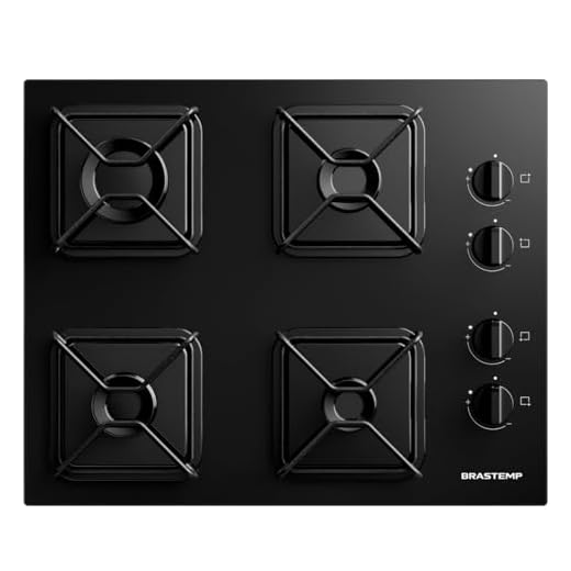 Cooktop Brastemp 4 Bocas a Gás com Grades de Ferro Aramado e Chama Simmer - BDD61BE Bivolt
