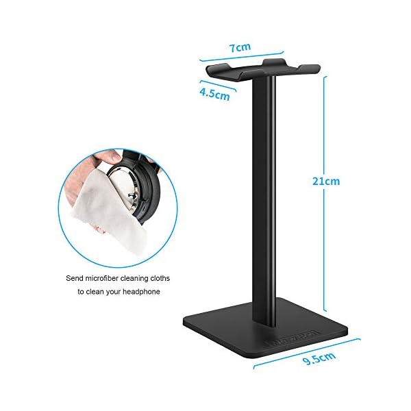 New Bee Headphone Stand Headset Stand Headphone Holder Universal Aluminum Gaming Headset Holder Earphone Display Earbuds Mount For All Headphones - Image 6