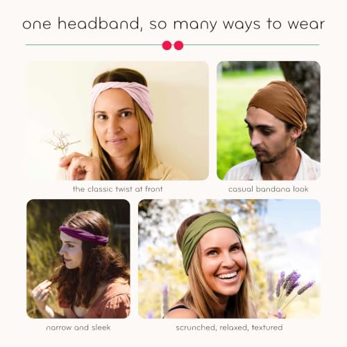 Image of KOOSHOO Head-Band for Men and Women - Durable, Plant-Based Hair Accessory - Versatile Sports Sweatband - Elastic Thick Sweat Band for Women & Men - Great for Running, Yoga, Exercise, etc