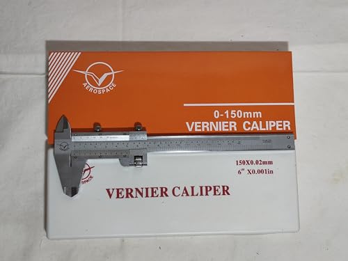 Image of vernier callipers thickness measuring Tool 0-6 in /0-150 mm Stainless Steel Manual- Precision with Dual Screw Locking & Gauge Scale Designed for CNC /Lathe Machine, Engineers.