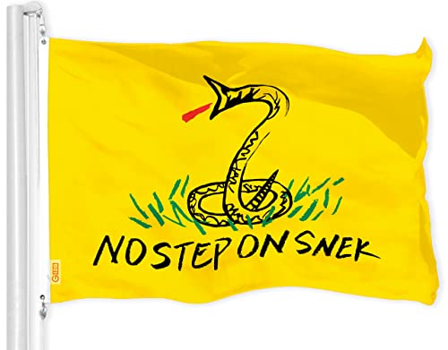 G128 No Step On Snek Flag | 3x5 Ft | LiteWeave Pro Series Printed 150D Polyester | Novelty Flag, Indoor/Outdoor, Vibrant Colors, Brass Grommets, Thicker and More Durable Than 100D 75D Polyester
