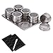Produktbild Rummyluck Gewürzdosen Edelstahl Gewürze Spice Jars mit Aromadeckel, Küche Magnetisch Gewürzbehälter 6er-Set (5.1*6.4 CM)