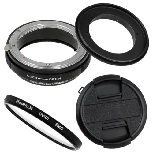 Image of Fotodiox RB2A 67mm Macro Reverse Ring Kit w / Nikon G & DX Lens Aperture Control, Lens Cap & 52mm UV Protector
