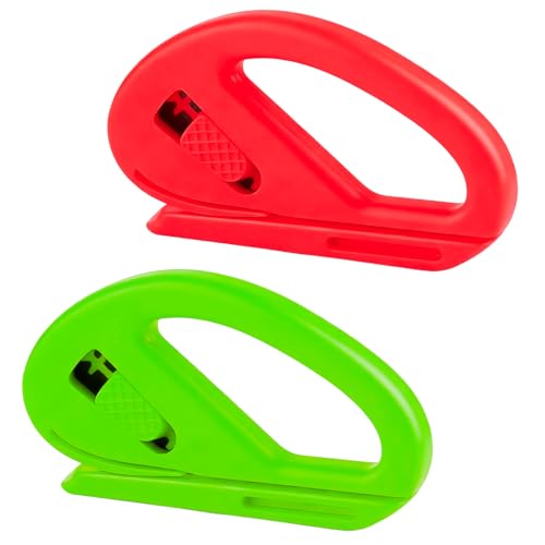 2 piezas cortador papel regalo, cortador de papel de regalo - Ideal para envolver regalos en Navidad, Halloween, cumpleaños y días festivos - Rojo y verde