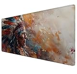 【CADEAUX EXCELLENTS】: Surface de ce tapis de souris est magnifiquement peintebrun Indiens, ajoutant une touche artistique à votre vie et en faisant un cadeau idéal pour vos enfants, collègues, famille et amis.
