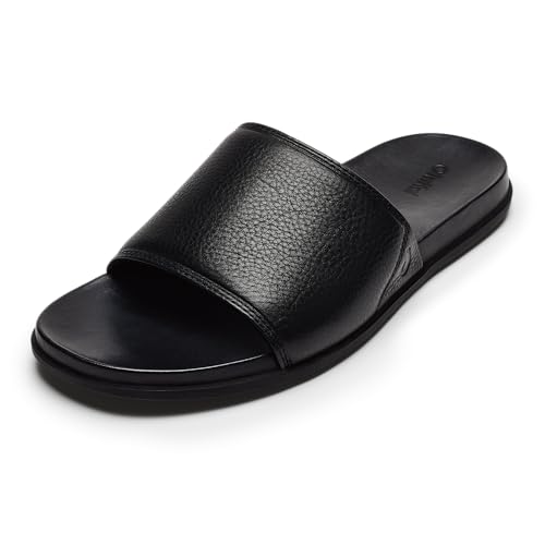 Image of OluKai Olali Slide Men's Leather Sandals, Comfortable Strap & Arch Support, Soft & Durable Material, All-Day Wear