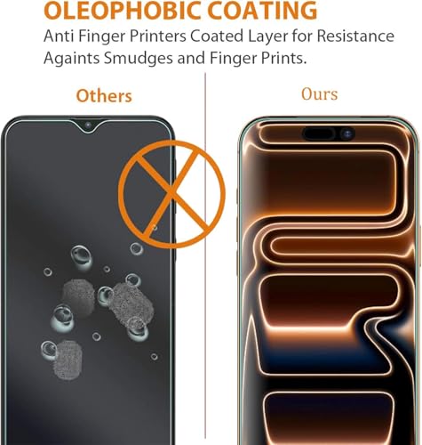 Image of FabeKee Tempered Glass Screen Protector Compatible For Black Cellphone With Edge To Edge Coverage And Easy Installation Kit (Transparent, iPhone 17 Air)