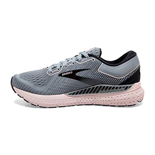 Brooks Brooks Womens Transcend 7 Running Shoe - Grey/Black/Hushed Violet - B - 7.5