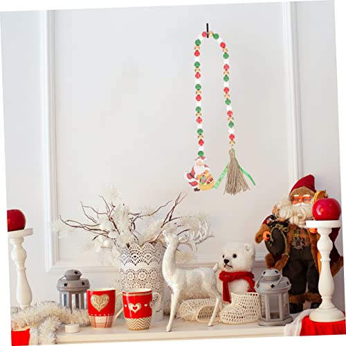 Cuentas navideñas con carrusel de madera y borla elegante para fiestas juego de 5 5
