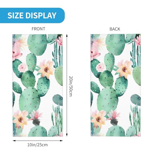 Cactus Pattern Neck Gaiter UV Sun Protection Face Mask Scarf Cooling Breathable Face Cover for Men Women Elastic Balaclavas Versatile Bandana, Sun & Wind-proof for Skiing Hiking2