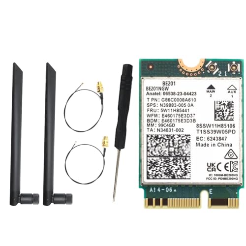 Image of Pinafresa AX211 for Win10/11 64-Bit+ 2X8DB Antenna BE201 WIFI7 Card 8774Mbps Tri-Band BT5.4 Wi-Fi 7 Wireless WIFI Module M. 2 Cnvio3