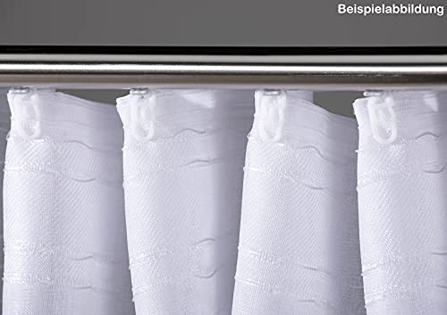 Cortina con trabillas Verdi Finn de 140x245 cm en color gris con diseño ondulado 5