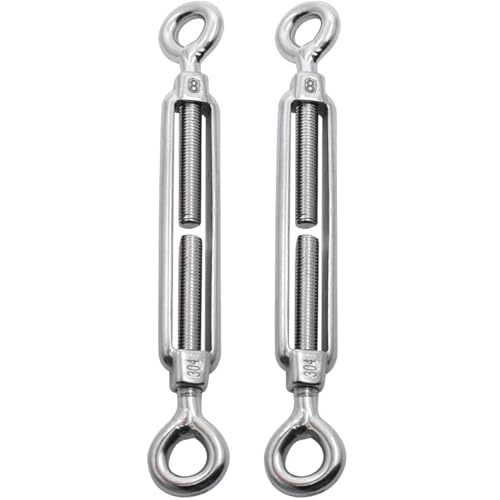 Tendeur inox 304 M8 œil-œillet de haute résistance pour câbles et garde-corps extérieurs
