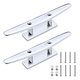 YANYUCB Boat Cleat,Open Base Dock Cleats,8 inch Marine Boat Cleat,316 Stainless Steel Boat Cleat Rope Cleat with Fasteners for Boats,Docks,Decks,Kayaks(2 Pack)