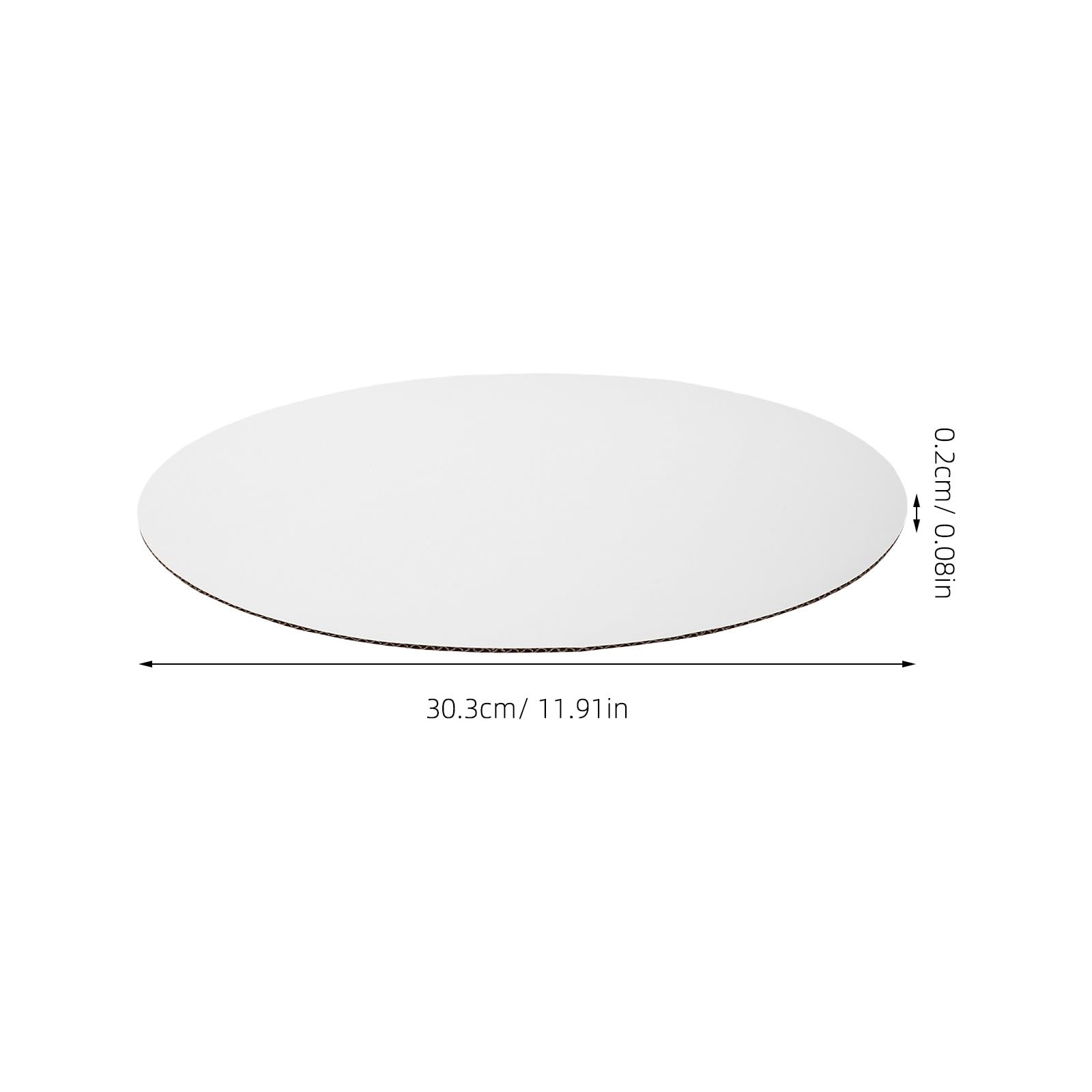 Ipetboom 25 pièces Lot de Plateaux Gâteau Ronds Carton Blanc Greaseproof Résistant à Huile Support Solide pour Présentoirs Dessert DIY et Pâtisserie