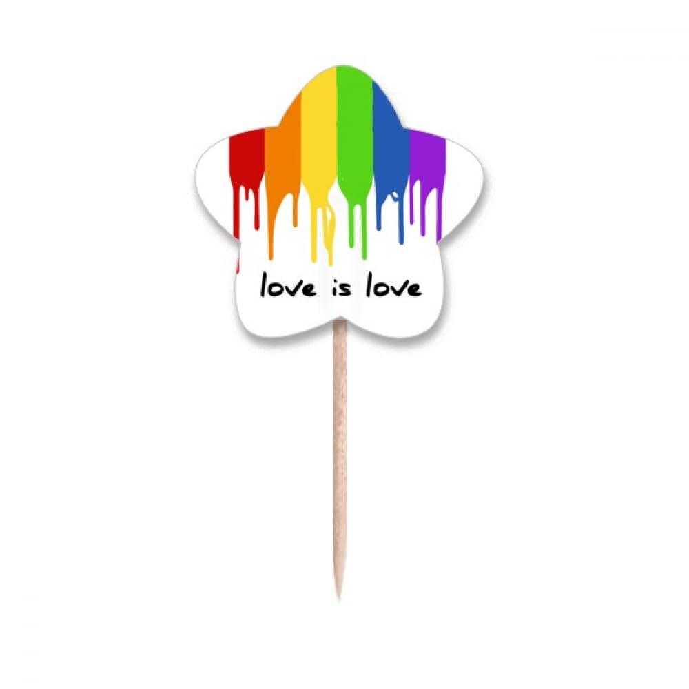 Cure-dents LGBT en étoiles pour célébrer la diversité sur vos cupcakes de fête
