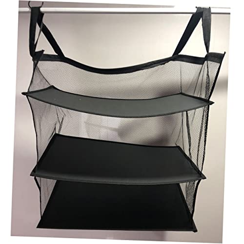 HOOTNEE Travel Storage Bag 3-Layer Wall Hanging Luggage Packing Organizers Portable Hanging Storage Bag for Shoes Clothes