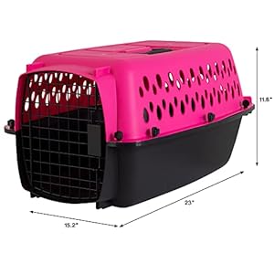Petmate Pet Porter Fashion Dog Kennel 23 Hot Pink for Pets up to 15lbs Made in USA