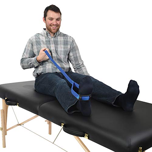 Sammons Preston Leg Lifter Strap With Foot Grip, 40" Rigid Leg Strap With Grips For Feet & Webbed Loops For Hands, Easy To Use Leg Lift Assist & Riser For Getting In & Out Of Beds, Cars, Wheelchairs #TOP4