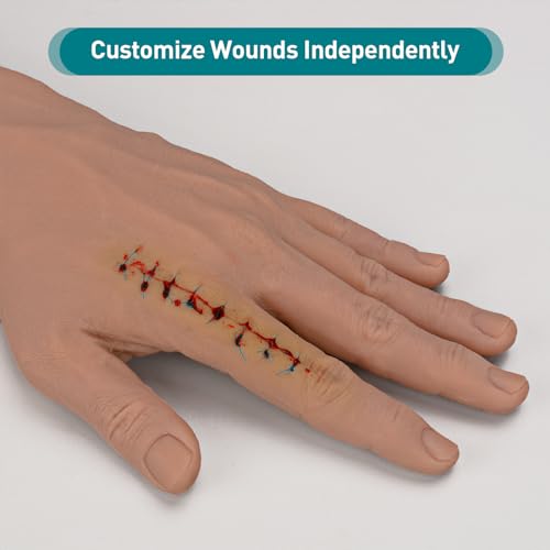 Image of Suture Practice Kit for Medical Students, Silicone Suture Arm, Reusable Wound Practice Suturing Kit for Nursing, Veterinary, Surgical Training, Education Only