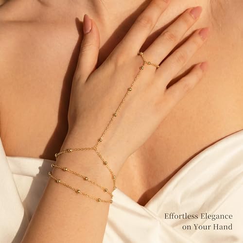 Image of Moodear Bracelet Set for Men, Sterling Silver Gold Plated Chain Bracelet Set