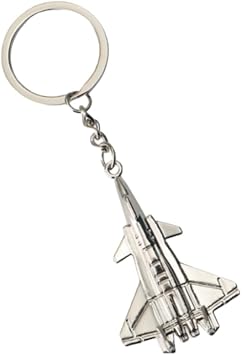 ODETOJOY Metal Fighter Plane Keychain Charm Key Holder Key Chain Souvenir Thank You Gift Battleplane F16 Fighter Model Toy J-20