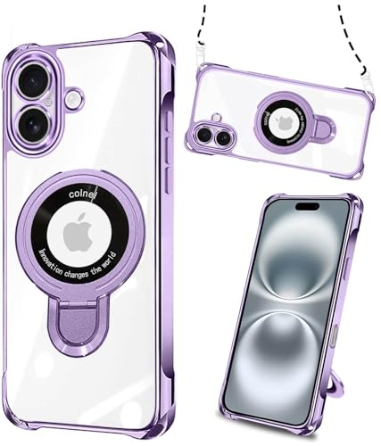 weiaoluo iPhone 17 ケース リング付き アイフォン17 携帯ケース MagSafe対応 クリア いphone 17 カバー 車載ホルダー ワイアレス充電 耐衝撃 磁力強 全面保護 指紋防止 マグネット搭載 多機能 スタンド 薄型 軽 米軍