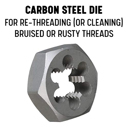 Image of Drill America m6 X 1.25 Carbon Steel Hex Rethreading Die, DWT Series (Pack of 2)