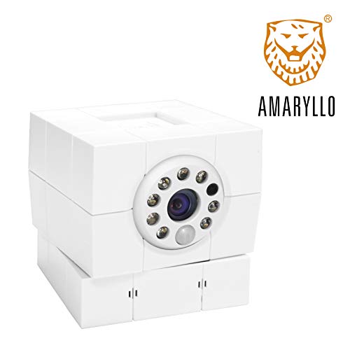 Amaryllo Fairy Biometric PTZ Wi-Fi Baby Monitor with Face Recognition, Support Human, Vehicle, and Pet Detection, 360Â° Degrees Viewing Angle, 720p HD, White