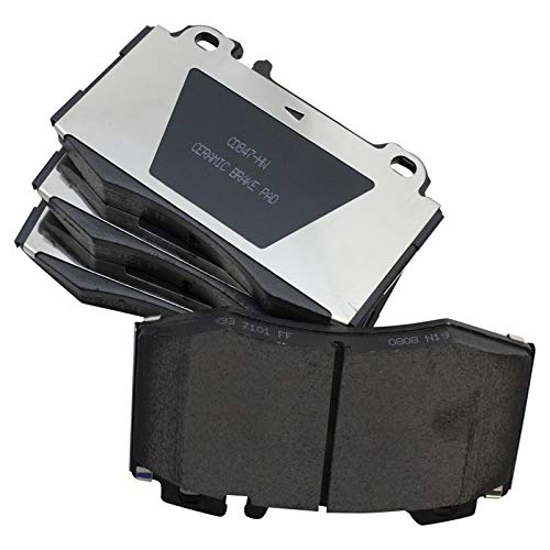 Image of TRQ Front and Rear Brake Pad Set Ceramic Hardware