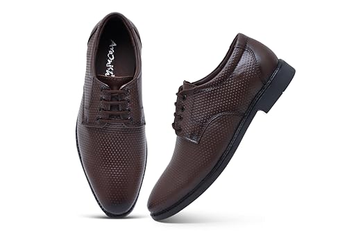 Image of ARAMISH Boy's Genuine Leather Derby Lace Up Formal Shoes