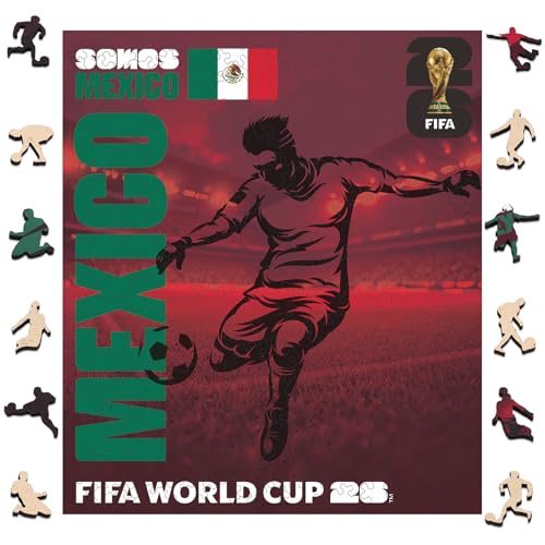 Image of FIFA SOMOS Mexico Puzzle for Adult,200 Pieces Irregular Shape Puzzle, 5MM Thick, Creative Collectible Gift for Fans, Officially Licensed Product, 9.3 * 12 inch
