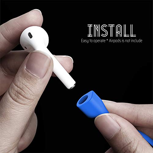 Image of Ultra Strong Magnetic Airpod Pro Strap Anti-Lost Cord Sports Lanyard Compatible with Airpods 3rd 2nd Generation Pro 3 2 1 (Blue)