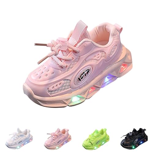 Kids Light Up Shoes Baby Toddler Flash Sneakers with Luminous Sole for Boys Girls Best Gift for Birthday Day (A3-Pink, 6.5 Infant)2